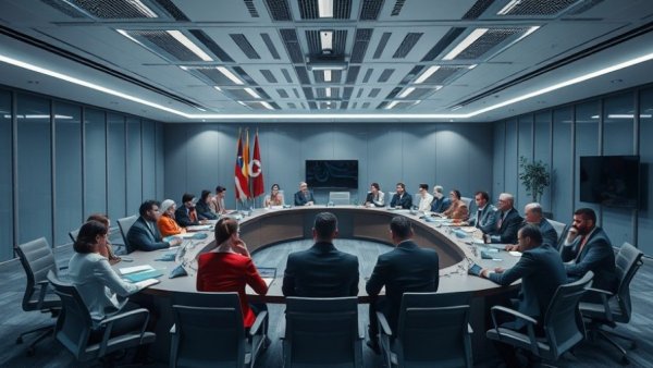 Modern conference room discussion for Omaha learning community plan.