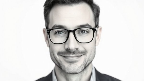 Professional man with glasses, the importance of independent journalism theme.