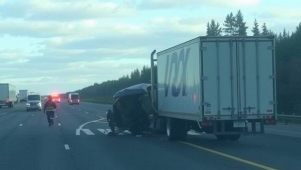 Single-vehicle crash on I-84 closes westbound lanes for hours