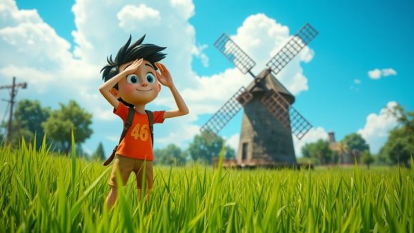 Pokémon Winds and Waves release: animated character in sunny landscape.