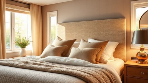 Cozy bedroom upgrades with neutral tones and soft lighting.
