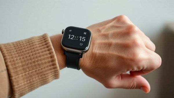 Elderly person using smartwatch for best medical alert systems with fall detection.