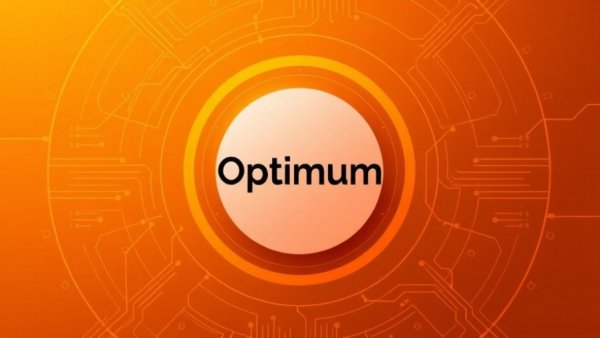 Optimum $25 Fiber Internet Plan logo on orange geometric background.