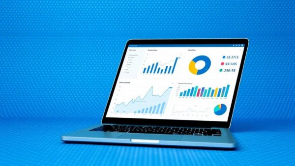 Recruitment KPIs for 2026: sleek laptop with data graphs.