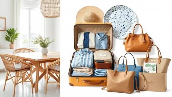 Curated collage of coastal design inspiration items.