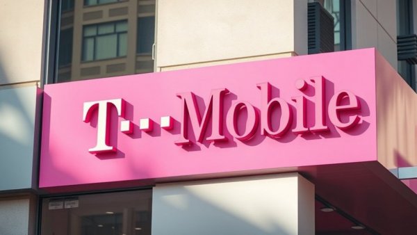 T-Mobile store sign against urban building façade, promoting T-Mobile Fiber Internet Deals 2026.