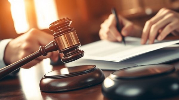 Gavel representing legal aspects, related to disparate impact protections in AI hiring.