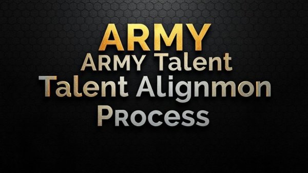 Army Talent Alignment Process text on dark textured background.