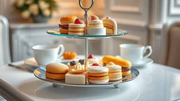 San Antonio festivals elegant afternoon tea setup with pastries