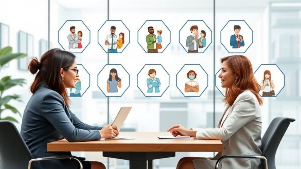 HR compliance: business meeting on employee wages, infographic style.