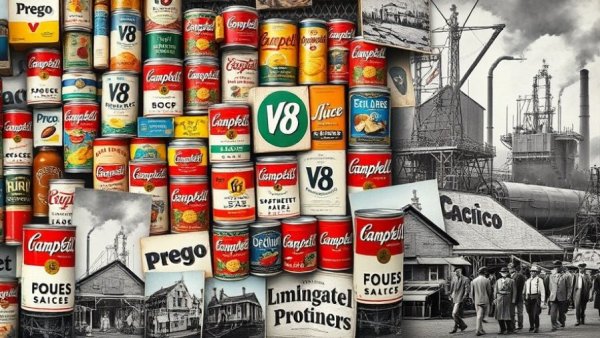 Eclectic collage highlighting ERG industry trends with vintage food packaging.