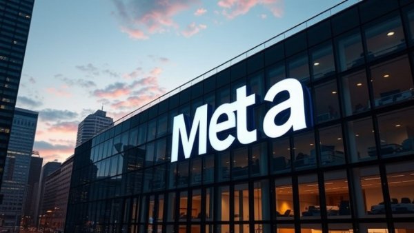 Meta office building at dusk highlighting layoffs.