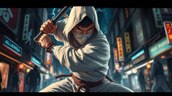 Shinobi Art of Vengeance SEGA Villains Stage DLC dynamic ninja scene.