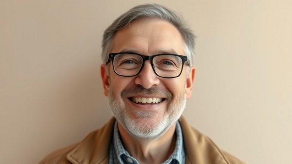 Middle-aged man smiling in front of a beige wall, artificial intelligence news