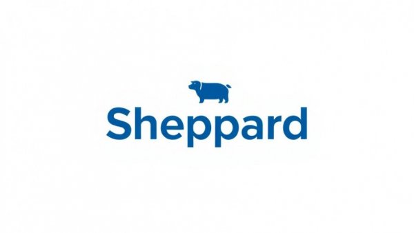 Minimalistic Sheppard logo on white background, AI Impersonation Regulation.