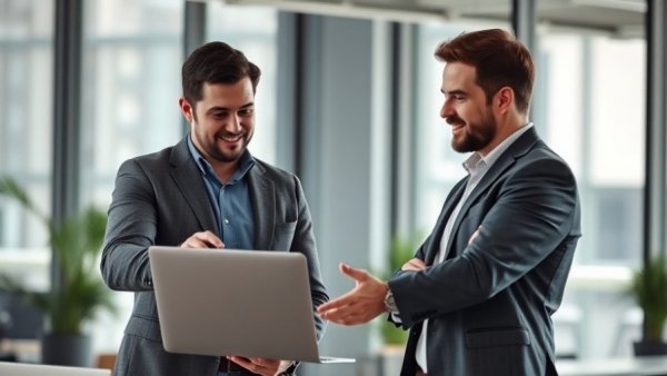 Discussing automation risks and opportunities in a modern office.