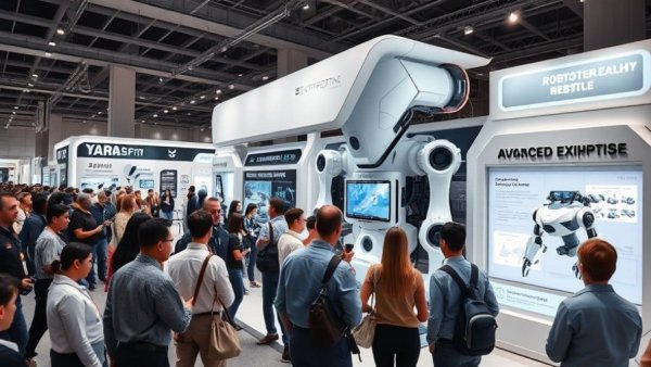 OpenClaw robotics integration display at a modern tech exhibit