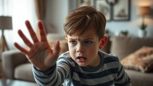 Upset young boy showing distress, illustrating disorganized attachment in kids.