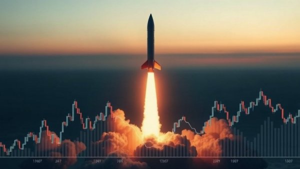 Missile launch with economic graph overlay symbolizing Iran war and U.S. recession.