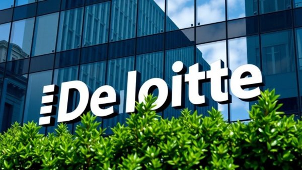 Corporate office with Deloitte logo, AI startup funding context.