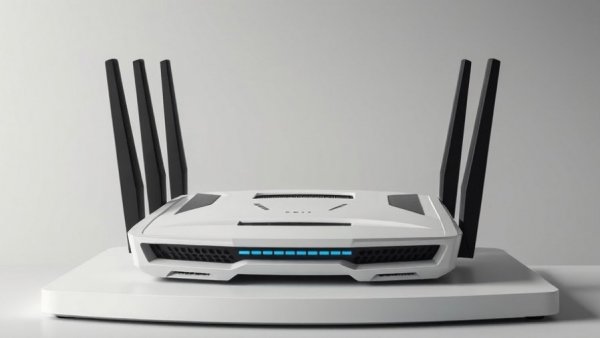 High-tech router with antennas, U.S. government foreign router ban.