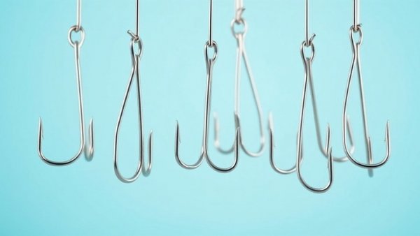Sleek fishing hooks illustrating overcoming skillfishing concept.