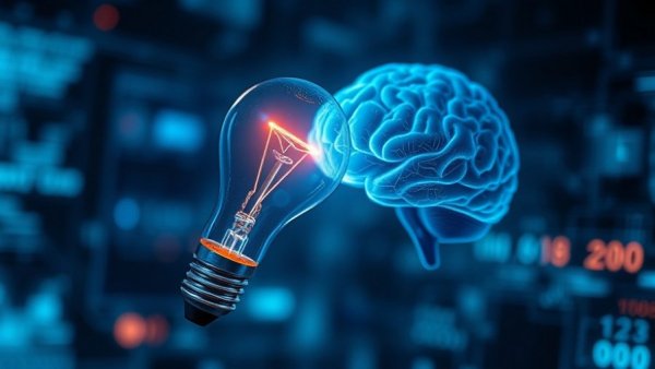 Smart Energy Management System concept with futuristic hologram.