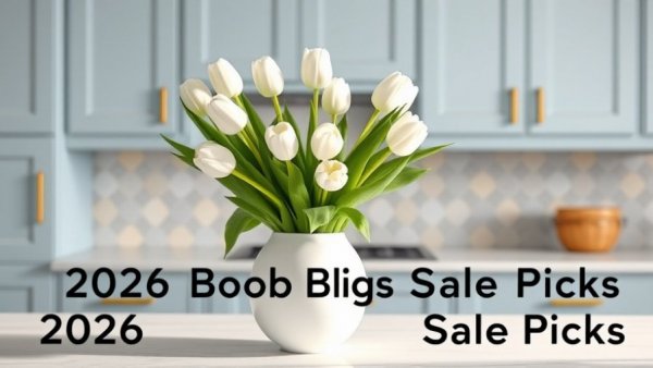 Elegant tulips on countertop with 2026 Amazon Big Spring Sale text.