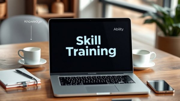 Modern workspace promoting the importance to invest in human skills during AI transition.