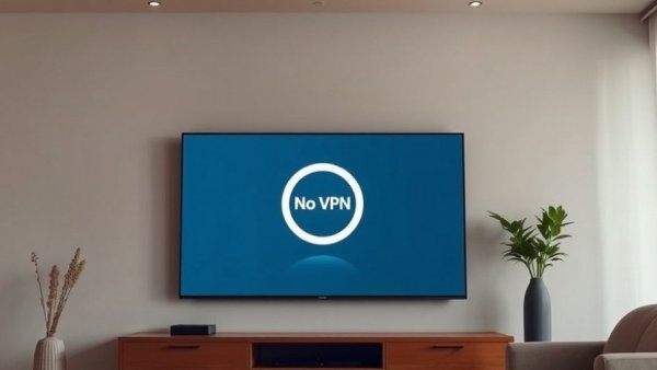 Smart TV displaying 'No VPN' symbol highlighting geo-blocking fix.