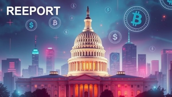 Futuristic security clearance compensation report cover illustration.