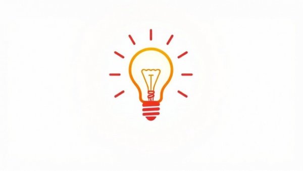 Bright idea light bulb logo symbolizing ideas, minimalist design.