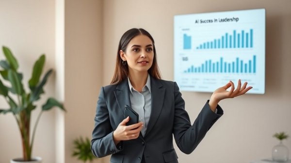 Inclusive workplace culture presentation on AI leadership and success.