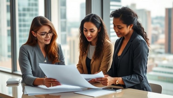ERG news 2025: Engaged women collaborate in modern office.