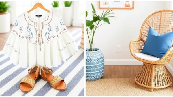 Family lifestyle bloggers Omaha NE collage with decor and fashion.