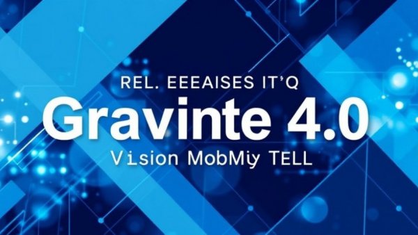Granite 4.0 Vision Model release announcement by IBM with geometric design.