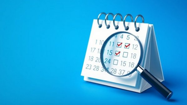 Illustration of retained search process with checklist and magnifying glass.