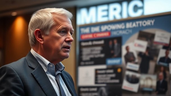 Middle-aged man discussing Brownsville Fiber Internet Expansion in media interview.