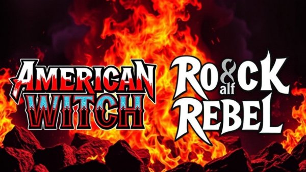 Concert poster for The Rock Box event in San Antonio, featuring fiery graphics.