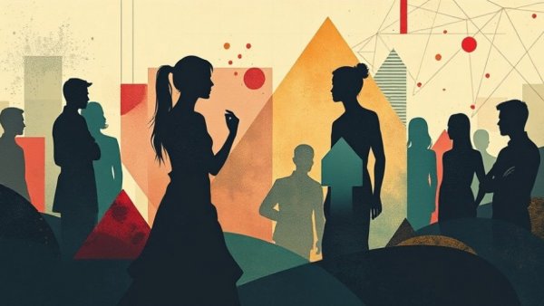 Abstract art illustrating consumer insight with generative AI