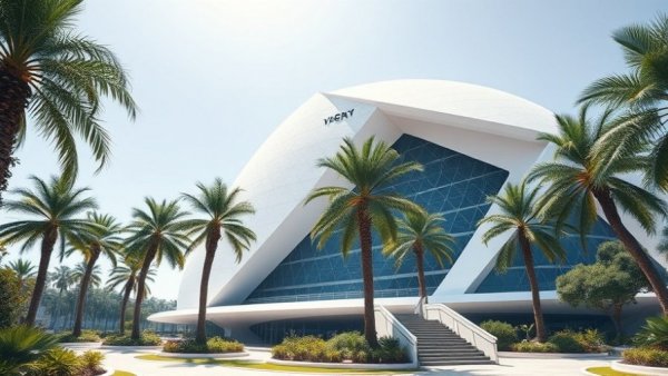 Futuristic building related to Andromeda defense contracts.