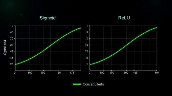 Sigmoid vs ReLU activation functions graph illustrating computational efficiency.