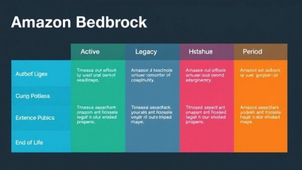 Amazon Bedrock model lifecycle stages and timelines diagram.