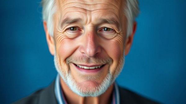 Friendly older man smiling, representing cultural fit in hiring process.
