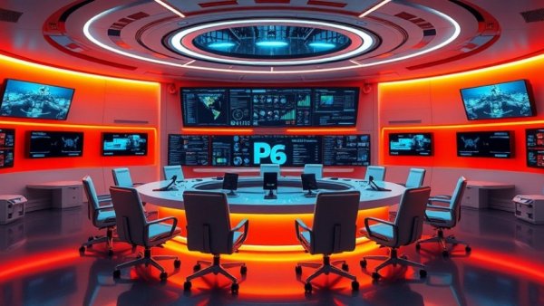 Futuristic command center showcasing enterprise AI deployment.