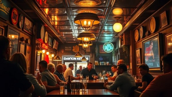 Lively San Antonio dive bar with patrons relaxing.
