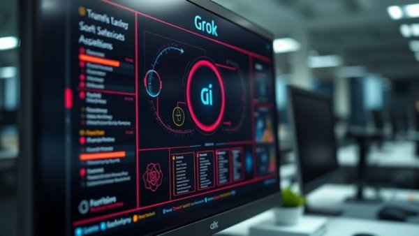 Computer screen showing AI interface 'Grok' for Colorado AI bias law lawsuit.