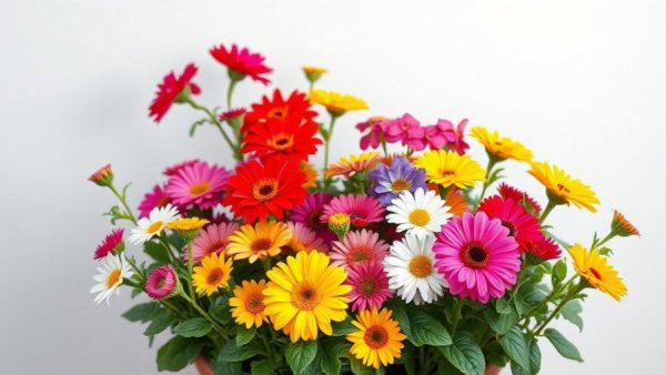 Refresh your doorstep with vibrant flower pot arrangement.
