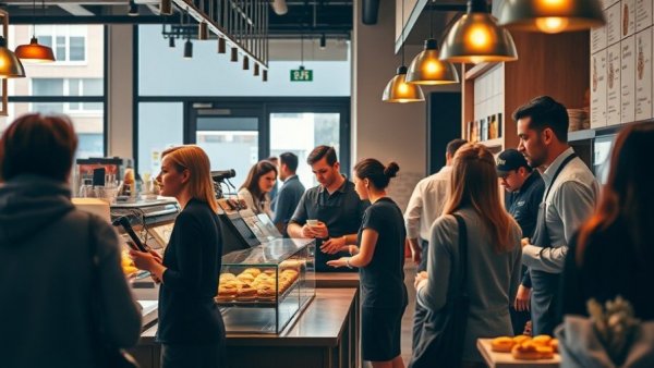Modern cafe scene showcasing recruitment best practices.