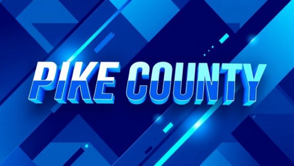 Pike County text over geometric design, investigation theme